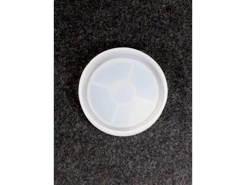 FORMA Silikonski kalup PODSTAVEK KROG z robom (premer 8  x 1,5 cm)