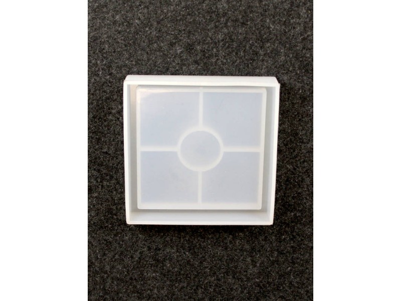FORMA Silikonski kalup PODSTAVEK KVADRAT z robom (10 x 10 x 1,5 cm)