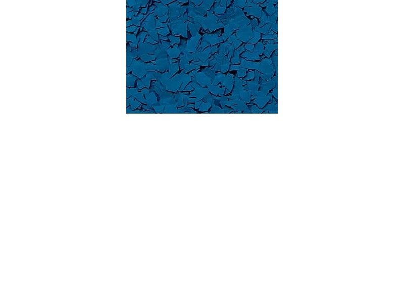 Flecked colored chips for EPOXY and WALL PAINTS, cobalt blue