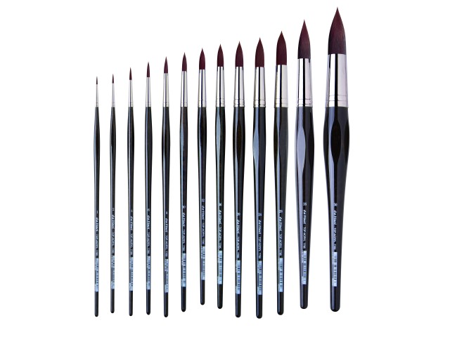 Da Vinci Série 373 Set De 4 Pinceaux Ronds Synthétiques N°0, 2, 4 - Qualité Professionnelle
