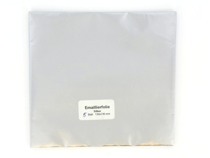 Silver - enameling foil 130x130 mm - for ceramics