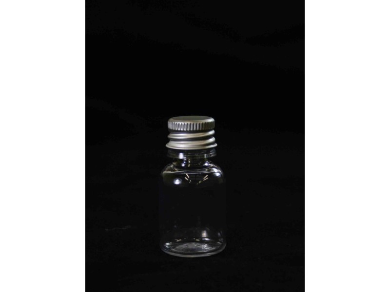 BOTTLE PET transparent with ALU caps 15 ml 10 pieces