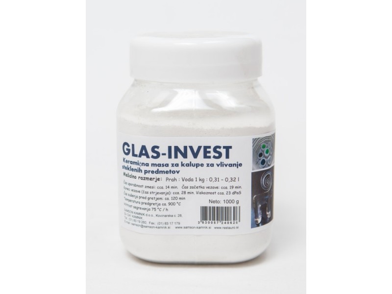 GLASS INVEST keramična masa za ulivanje stekla  1 kg