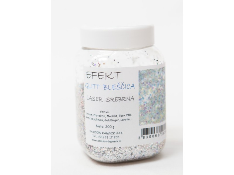 GLITT BLEŠČICA  LASER - SREBRNA  200 g