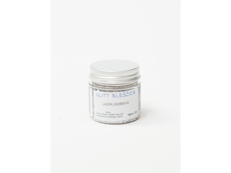 EFFECT GLITTER Laser silver 20 g