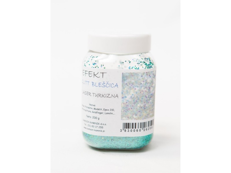 EFFECT GLITTER Laser turquoise 200 g