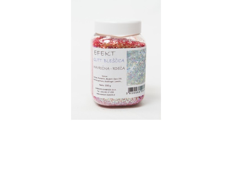 EFFECT GLITTER Rainbow red 200 g