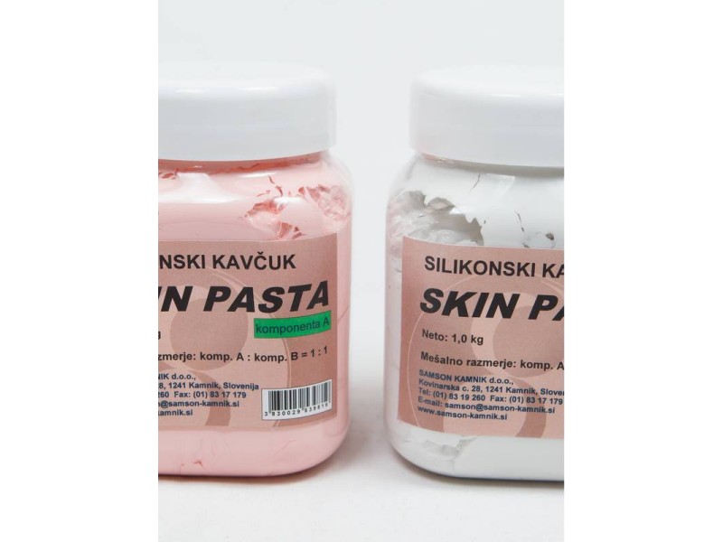 Silikonski kavčuk Skin pasta se uporablja za izdelavo odlitkov direktno s kože.