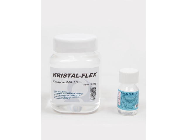 Silicone trasparente KRISTAL-FLEX 1 kg + CATALIZZATORE C88 30 g