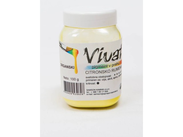 VIVAT organski pigment CITRONSKO RUMEN 100g