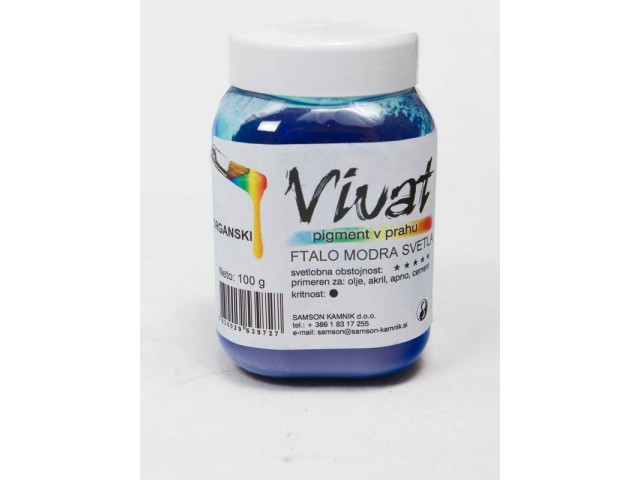 VIVAT organski pigment FTALNO SVETLO MODER 100 g