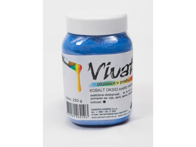 VIVAT oksidni/anorganski pigment KOBALT SVETLO MODRA 250 g