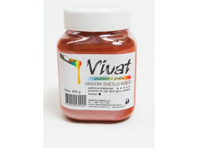 VIVAT oksidni/anorganski pigment SVETLO RDEČ 800g