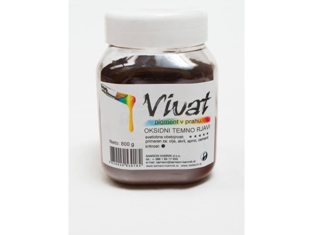 VIVAT oksidni/anorganski pigment TEMNO RJAV 800g