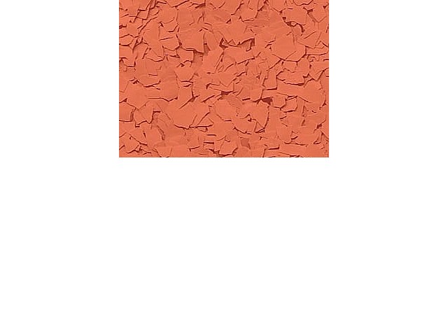 Flecked colored chips for EPOXY and WALL PAINTS, fluorescent red