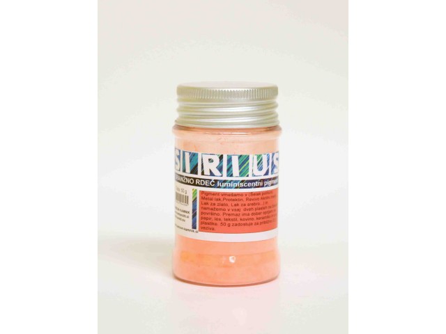 SIRIUS - oranžno rdeč luminiscentni pigment 50g