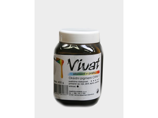 VIVAT oksidni/anorganski pigment INTENZIVNO ČRN 400g