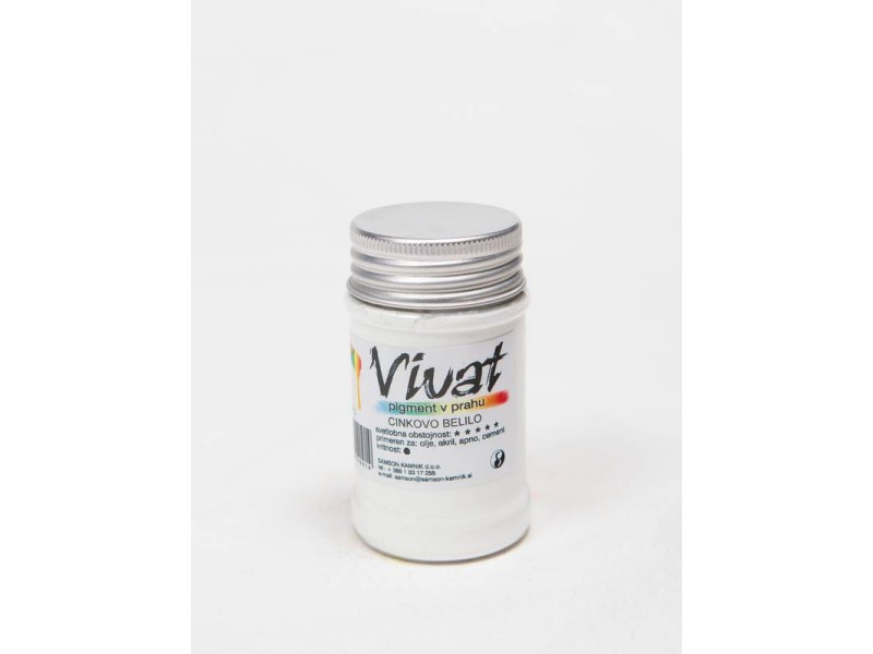 VIVAT oksidni/anorganski pigment CINKOVO BELILO 50 g