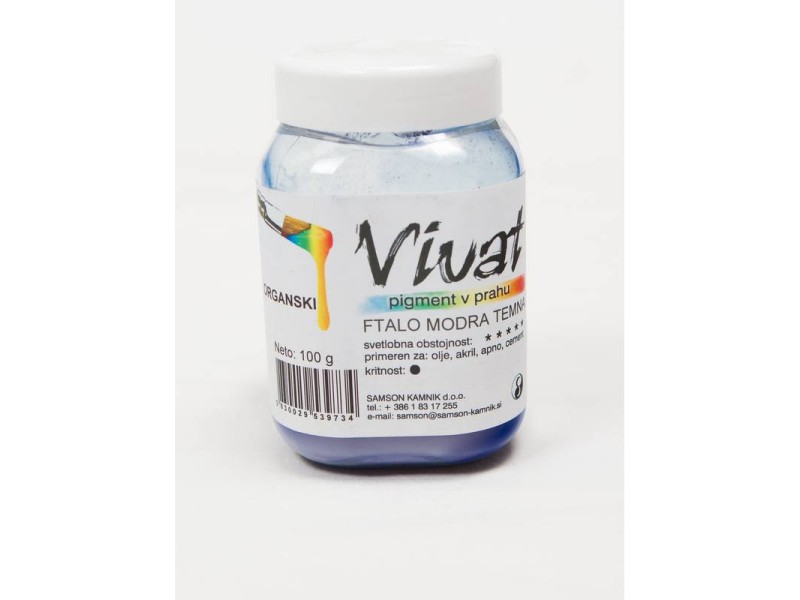 VIVAT organski pigment FTALNO TEMNO MODER 100 g