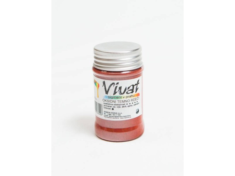 VIVAT oksidni/anorganski pigment TEMNO RDEČ 80 g