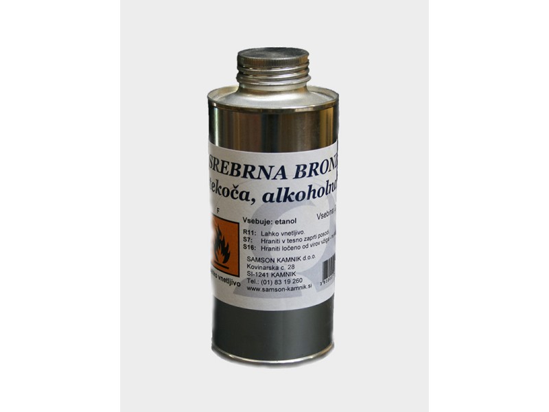 Liquid SILVER imitation Metallic powder in alcohol 100 ml