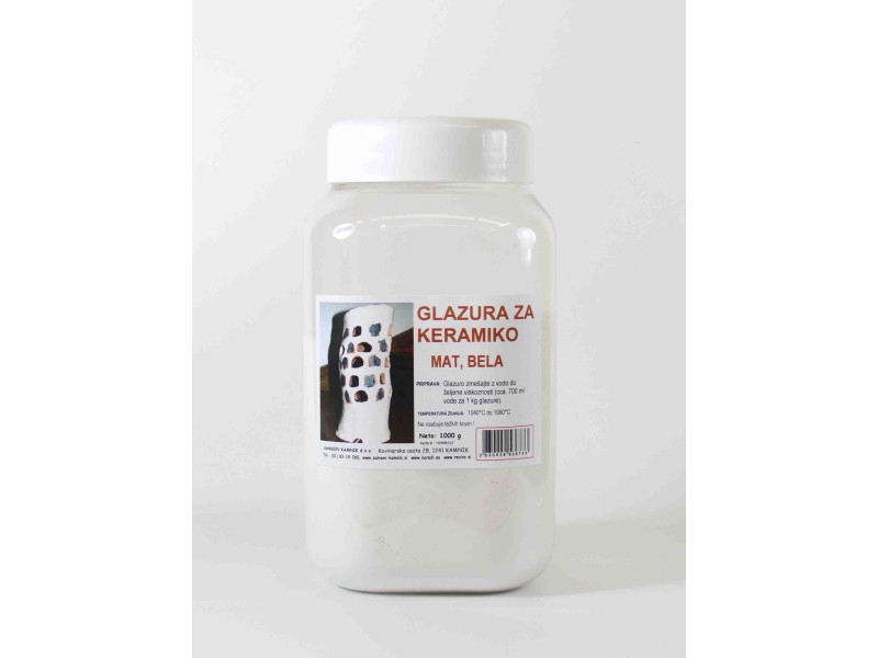 GLAZE white, matte finish 1 kg