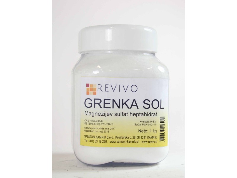 GRENKA SOL (Magnezijev sulfat) 1 kg