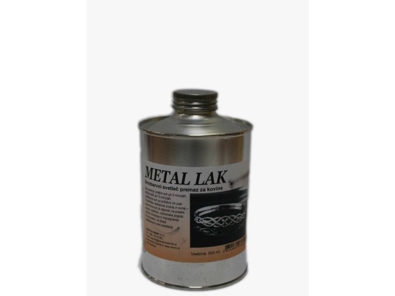 METAL LAK brezbarvni svetleč premaz za kovine 500 ml