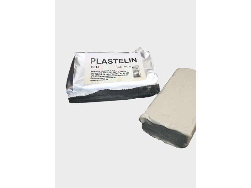 PLASTICINE, hard, white 500 g