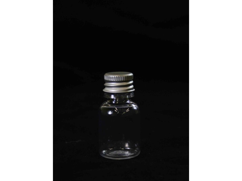 PET bottle with ALU srew on cap   15 ml   10 pcs