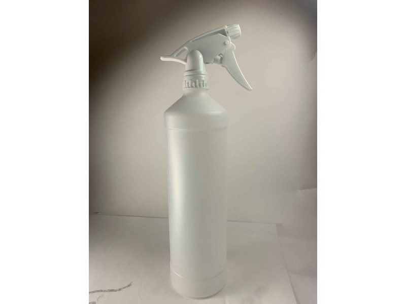 PLASTIC BOTTLE white with TRIGGER SPRAYER 1000 ml