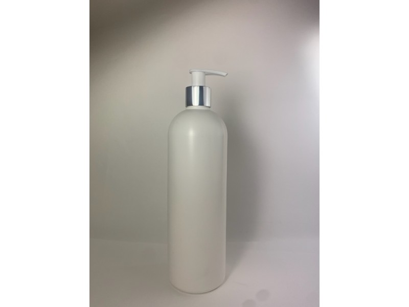 PLASTIC BOTTLE white with PUMP DISPENSER 500 ml