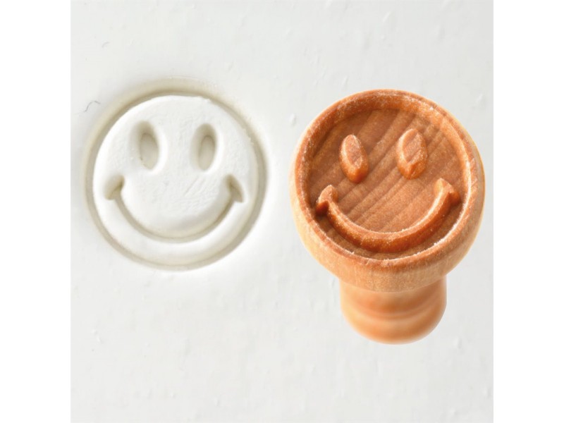Wooden stamp SMILEY FACE 